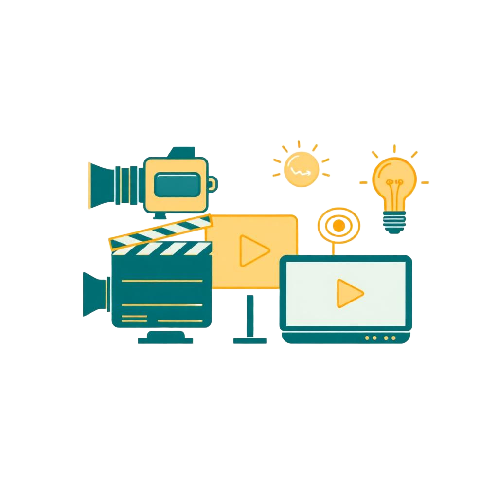 Illustration representing filmmakers, editors and creators